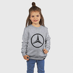 Свитшот хлопковый детский Mercedes-Benz logo, цвет: меланж — фото 2
