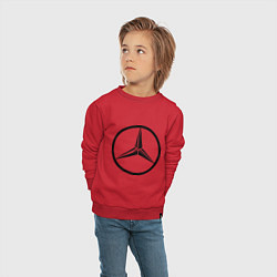 Свитшот хлопковый детский Mercedes-Benz logo, цвет: красный — фото 2
