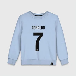 Свитшот хлопковый детский RONALDO 7, цвет: мягкое небо