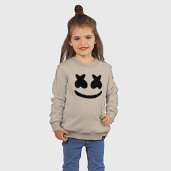 Свитшот хлопковый детский Marshmello, цвет: миндальный — фото 2