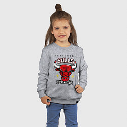 Свитшот хлопковый детский Chicago Bulls est. 1966, цвет: меланж — фото 2