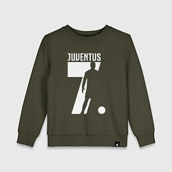 Свитшот хлопковый детский Juventus: Ronaldo 7, цвет: хаки