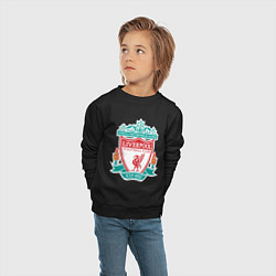 Свитшот хлопковый детский Liverpool FC, цвет: черный — фото 2