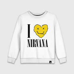 Детский свитшот I love Nirvana