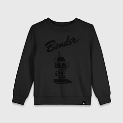 Свитшот хлопковый детский Bender monochrome, цвет: черный