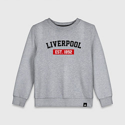Свитшот хлопковый детский FC Liverpool Est. 1892, цвет: меланж
