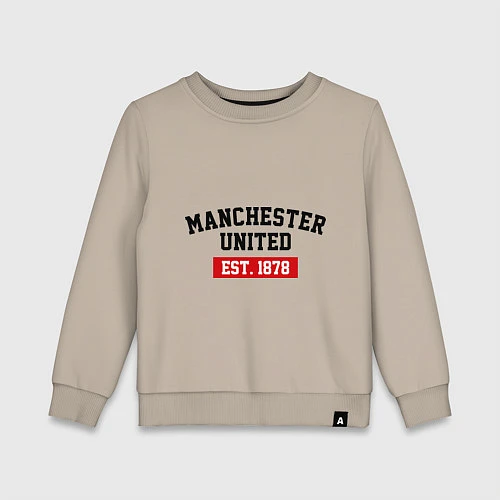 Детский свитшот FC Manchester United Est. 1878 / Миндальный – фото 1