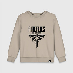 Свитшот хлопковый детский Fireflies: Look for the Light, цвет: миндальный