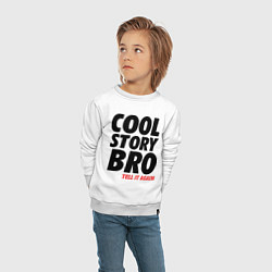 Свитшот хлопковый детский Cool Story Bro, цвет: белый — фото 2