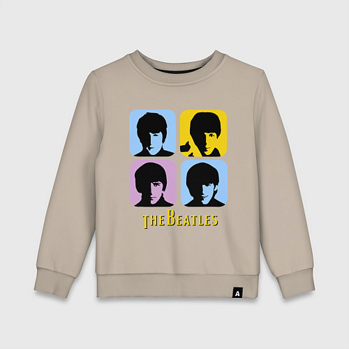 Детский свитшот The Beatles: pop-art / Миндальный – фото 1