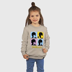 Свитшот хлопковый детский The Beatles: pop-art, цвет: миндальный — фото 2