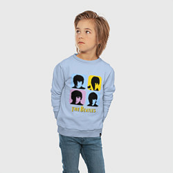Свитшот хлопковый детский The Beatles: pop-art, цвет: мягкое небо — фото 2