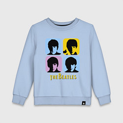 Свитшот хлопковый детский The Beatles: pop-art, цвет: мягкое небо