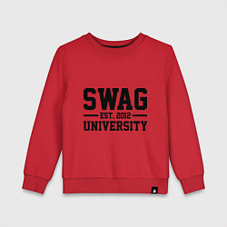 Свитшот хлопковый детский Swag University, цвет: красный