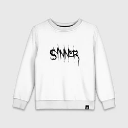 Свитшот хлопковый детский Real Sinner, цвет: белый