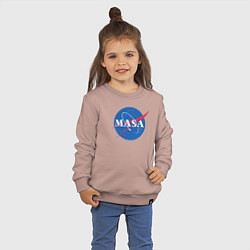 Свитшот хлопковый детский NASA: Masa, цвет: пыльно-розовый — фото 2