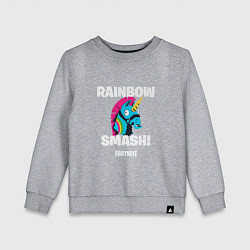 Свитшот хлопковый детский Rainbow Smash, цвет: меланж