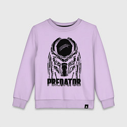 Свитшот хлопковый детский Predator Mask, цвет: лаванда