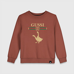 Свитшот хлопковый детский GUSSI Fashion, цвет: кирпичный