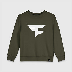 Свитшот хлопковый детский FAZE Symbol, цвет: хаки