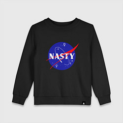Свитшот хлопковый детский Nasty NASA, цвет: черный