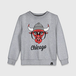 Свитшот хлопковый детский Chicago SWAG, цвет: меланж