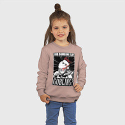 Свитшот хлопковый детский Убийца гоблинов 9, цвет: пыльно-розовый — фото 2