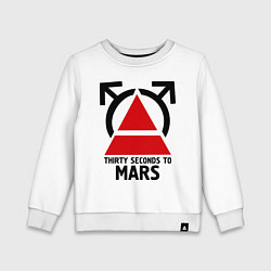 Свитшот хлопковый детский Thirty Seconds To Mars, цвет: белый