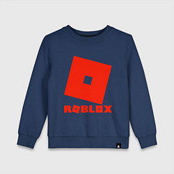 Свитшот хлопковый детский Roblox Logo, цвет: тёмно-синий