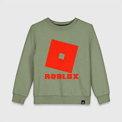 Свитшот хлопковый детский Roblox Logo, цвет: авокадо