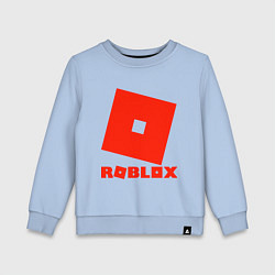 Свитшот хлопковый детский Roblox Logo, цвет: мягкое небо