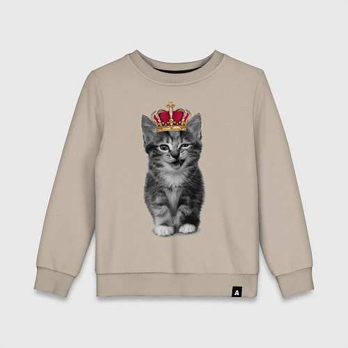 Детский свитшот Meow kitten / Миндальный – фото 1