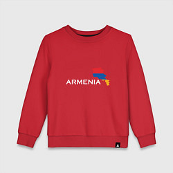 Свитшот хлопковый детский Армения, цвет: красный