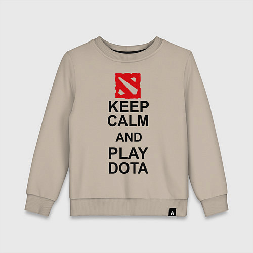 Детский свитшот Keep Calm & Play Dota / Миндальный – фото 1