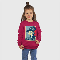 Свитшот хлопковый детский MLP: Yes I Can, цвет: маджента — фото 2