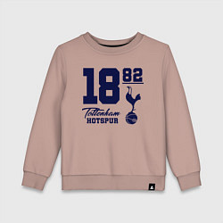 Свитшот хлопковый детский FC Tottenham 1882, цвет: пыльно-розовый