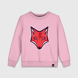 Свитшот хлопковый детский Electro Fox, цвет: светло-розовый