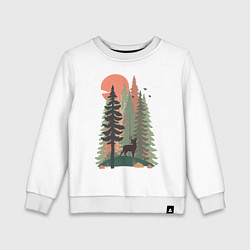 Свитшот хлопковый детский Forest Adventure, цвет: белый