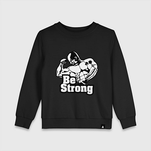 Детский свитшот Be Strong / Черный – фото 1