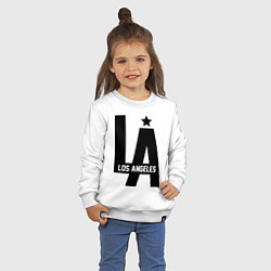 Свитшот хлопковый детский Los Angeles Star, цвет: белый — фото 2