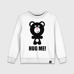 Свитшот хлопковый детский Hug me, цвет: белый