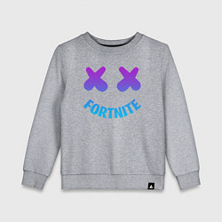 Свитшот хлопковый детский FORTNITE x MARSHMELLO, цвет: меланж