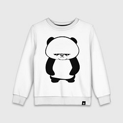 Свитшот хлопковый детский Грусть панды, цвет: белый