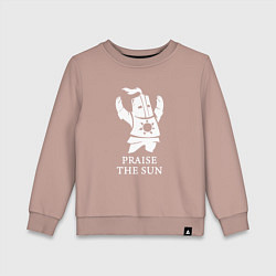 Свитшот хлопковый детский Praise the Sun, цвет: пыльно-розовый