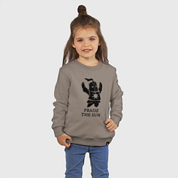 Свитшот хлопковый детский Praise the Sun, цвет: утренний латте — фото 2