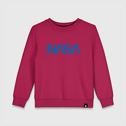 Свитшот хлопковый детский NASA, цвет: маджента