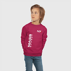 Свитшот хлопковый детский MASS EFFECT N7, цвет: маджента — фото 2