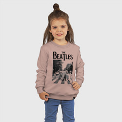 Свитшот хлопковый детский The Beatles: Mono Abbey Road, цвет: пыльно-розовый — фото 2