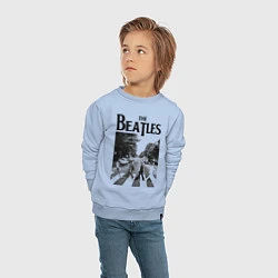 Свитшот хлопковый детский The Beatles: Mono Abbey Road, цвет: мягкое небо — фото 2