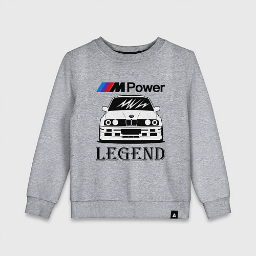 Детский свитшот BMW Power LEGEND / Меланж – фото 1